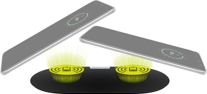 Image du produit Goobay Tapis de charge rapide double sans fil (10 W)