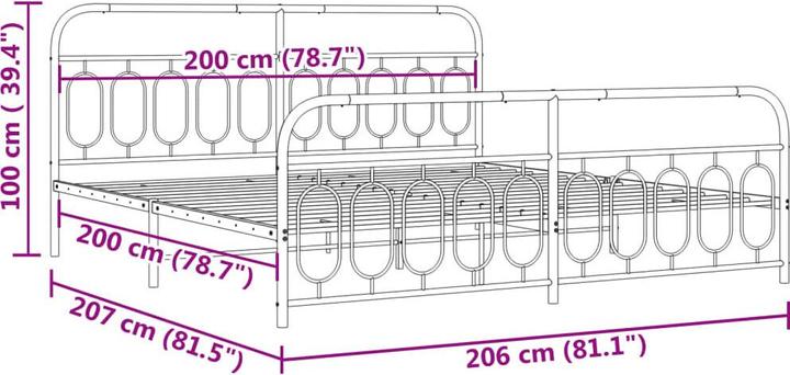 Image du produit vidaXL Bettgestell (200 x 200 cm)