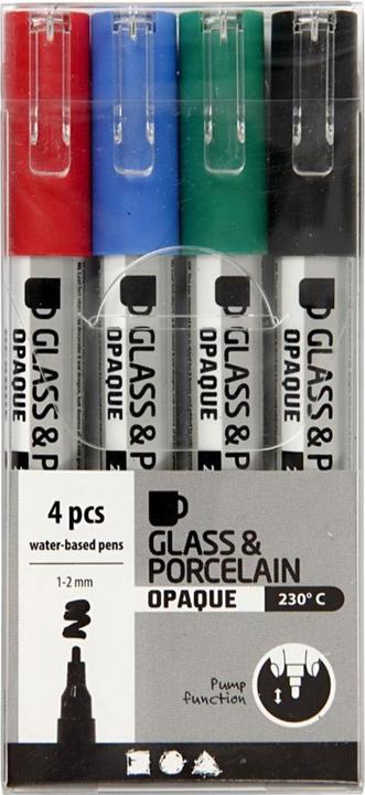 Produktbild Creativ Company Porzellanmarker und Glasmarker 4 Stück (Mehrfarbig, 2 mm, 4 x)