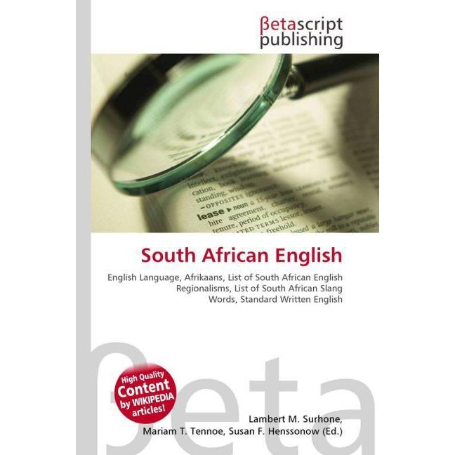 Thumbnail - South African English, Fachbücher von Lambert M. Surhone, Miriam T. Timpledon, Susan F. Marseken