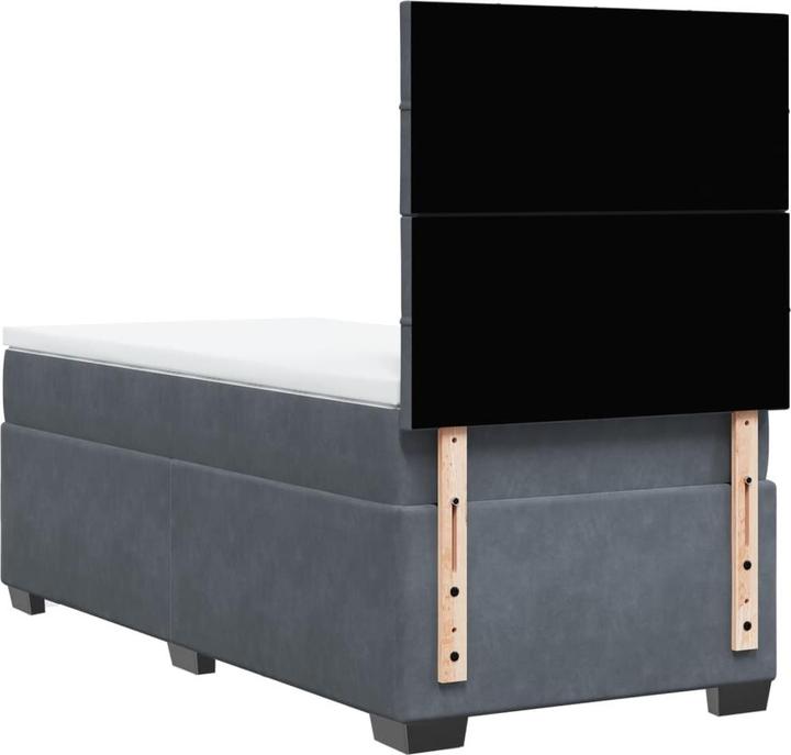 Actual product image vidaXL Bo x spring bed with mattress 120 x 190 cm velvet (120 x 190 cm)