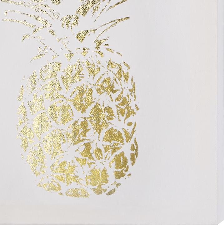 Immagine prodotto Beliani Quadro su tela rosa/oro motivo ananas set di 3 30 x 30 cm APESIKA (30 x 30 cm)