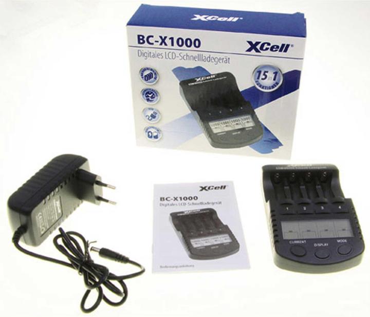 Actual product image XCell Quick Charger BC-X1000 Digital LCD (2 pcs., AAA, AA, Chargers without battery)