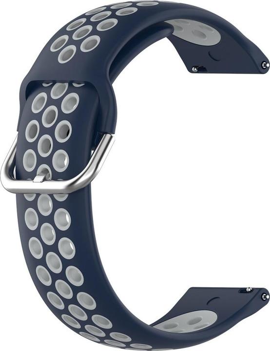 Actual product image Cover-Discount 20mm Silicone Sport Strap perforated dark blue (20 mm, Silicone)