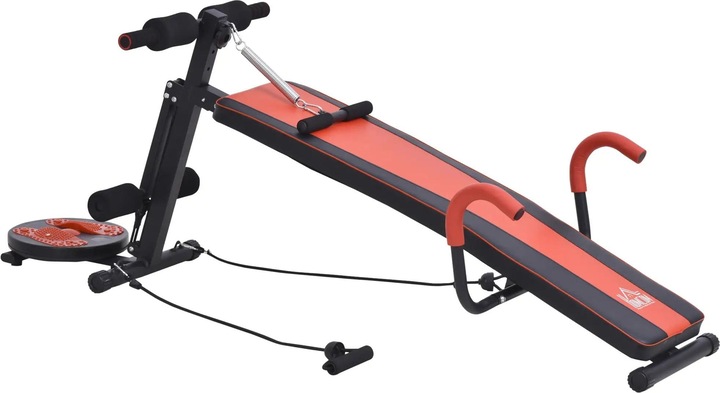 Produktbild Swisshandel24 Sit Up Bank Bauchtrainer Trainingsbank Fitnessbank Verstellbar Gepolstert mit Widerstand 120 kg Bela