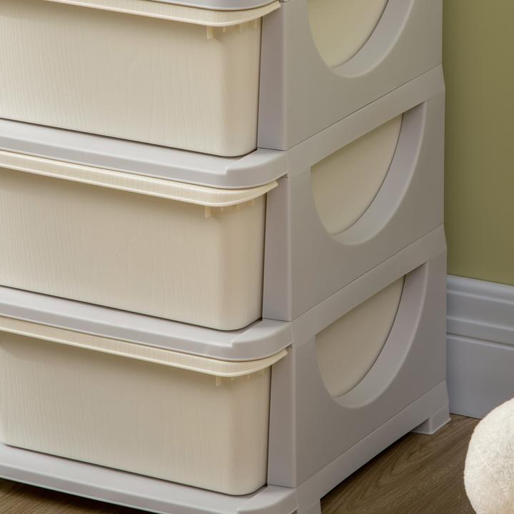 Actual product image Homcom Children's drawer unit with rounded edges