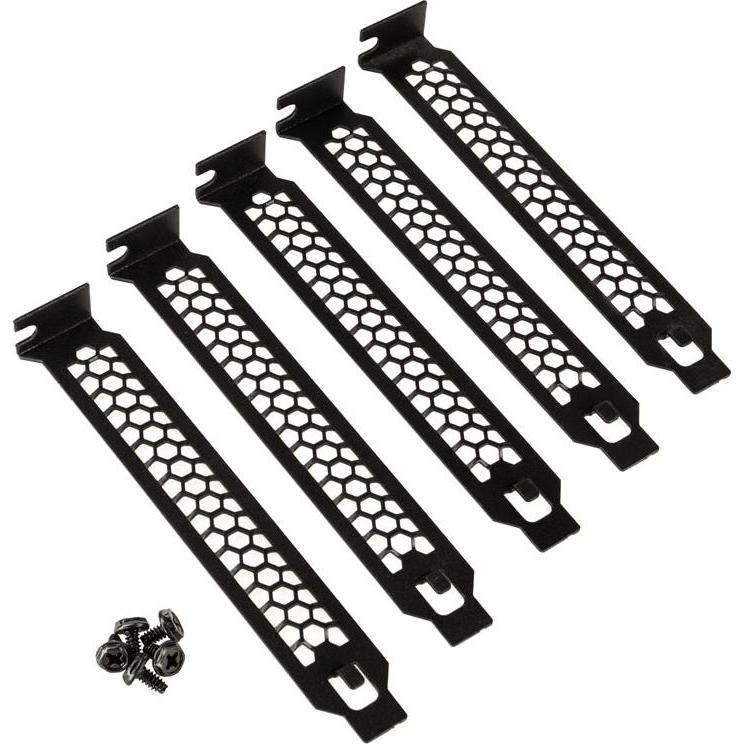 Kolink PCI Slotblenden - 5 Stück, schwarz, PC Gehäuse Zubehör