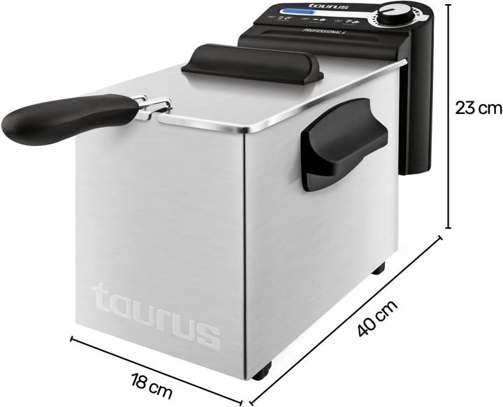 Produktbild Taurus 973947000 Fritteuse Einzelbild 4 l Schwarz Edelstahl