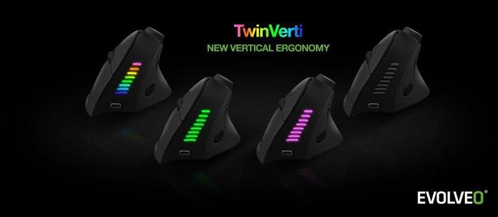 Actual product image Evolveo TwinVerti, vertikální ergonomická myš (Wireless)