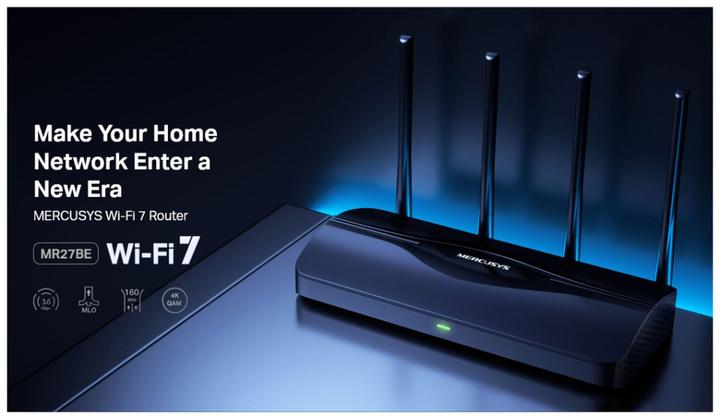 Immagine prodotto Mercusys Router BE3600 Dual-Band Wi-Fi 7 | MR27BE | 802.11be | 2880 Mbit/s | Porte Ethernet LAN (RJ-45) 3 | M