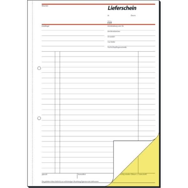 Produktbild Sigel Formularbuch "Lieferschein mit Empfangsschein", A4, SD (80 x)
