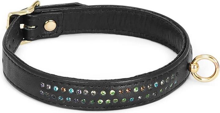 Produktbild Liebe Seele Handgefertigtes Lederhalsband mit Strasssteinen