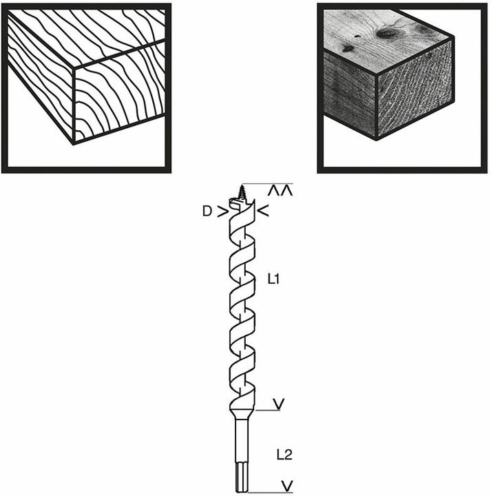 Actual product image Bosch Professional Zubehör PRO Wood Wood auger bit, 20 x 385 x 450 mm (11.1 mm)