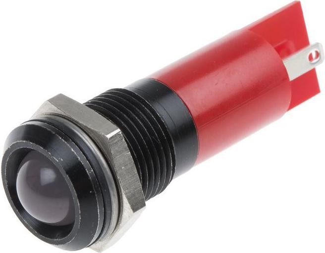 Produktbild RS PRO LED erhaben 14mm sw 24Vac/dc rot