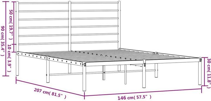 Image du produit vidaXL Bettgestell (140 x 200 cm)