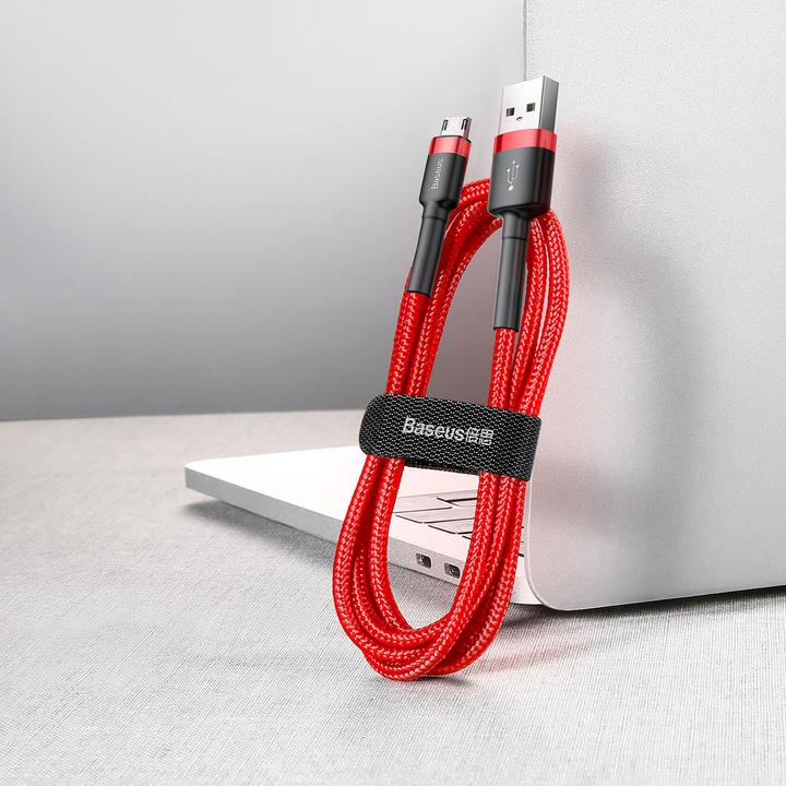 Immagine prodotto Baseus Cavo cafule USB per Micro 2.4A 1M Rosso+Rosso (1 m, USB 2.0)