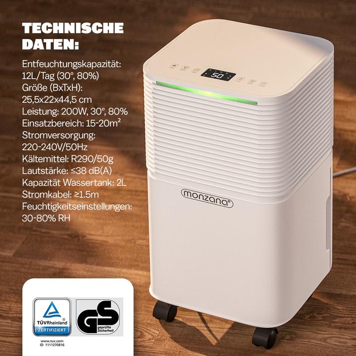 Produktbild Monzana Luftentfeuchter (20 m², 12 l/24h)