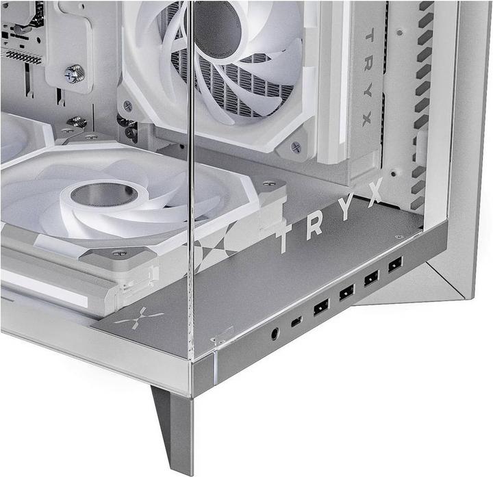 Actual product image TRYX LUCA L70 Midi-Tower, Tempered Glass, ARGB - white (ATX, E-ATX, mATX, Mini-ITX)
