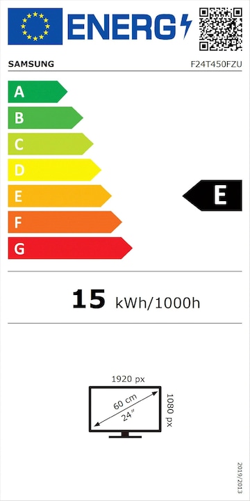 Energy Label Samsung F24T450FZU (1920 x 1080 pixels, 24")