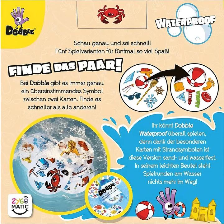 Produktbild Zygomatic Dobble Waterproof (Deutsch, 2 - 8 Spieler)
