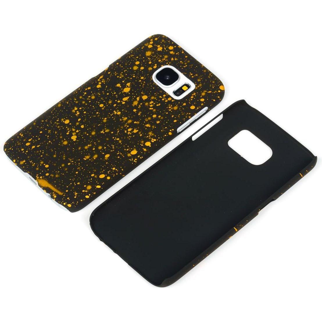 König Design Handy Hülle Schutz Case Bumper Schale für Samsung Galaxy S7 3D Sterne Gelb Neu (Samsung Galaxy S7), Smartph...