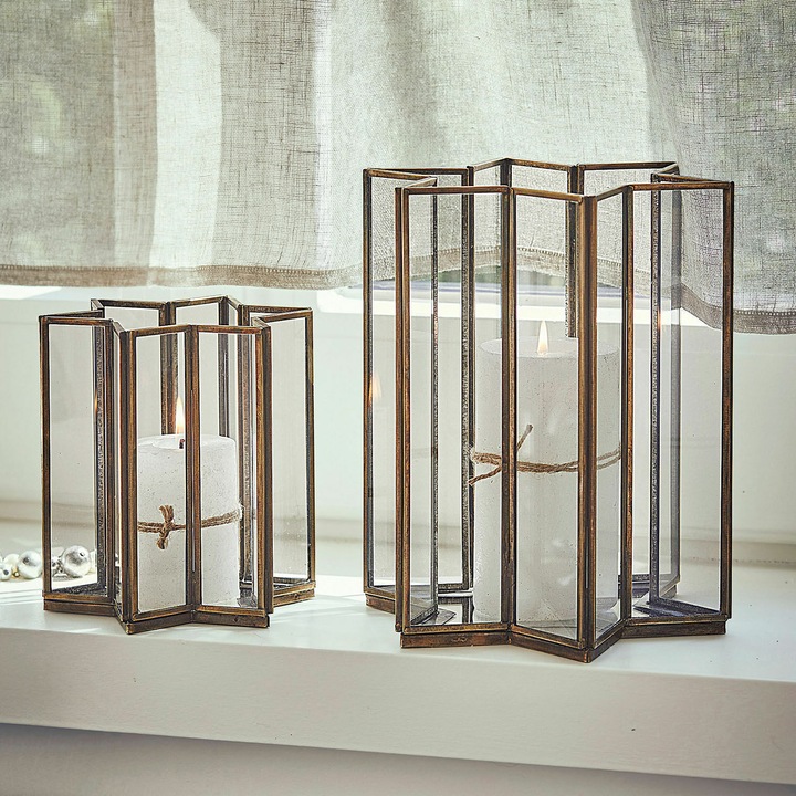 Actual product image Loberon Lantern set of 2 Créon antique gold (2 x, Ø 20 cm)