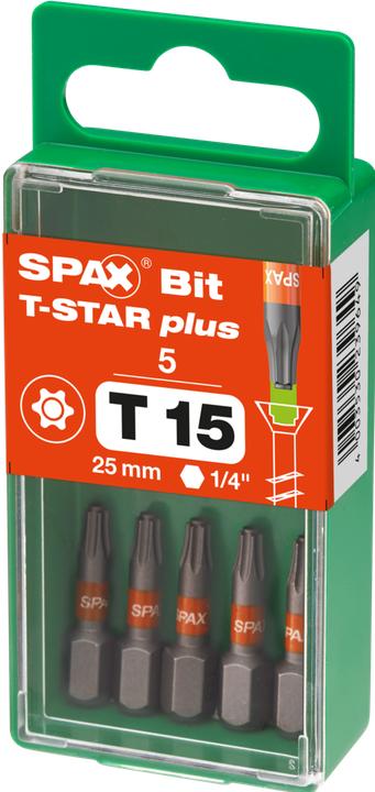 Actual product image Spax BIT T-STAR PLUS T15 25mm S (T 15)