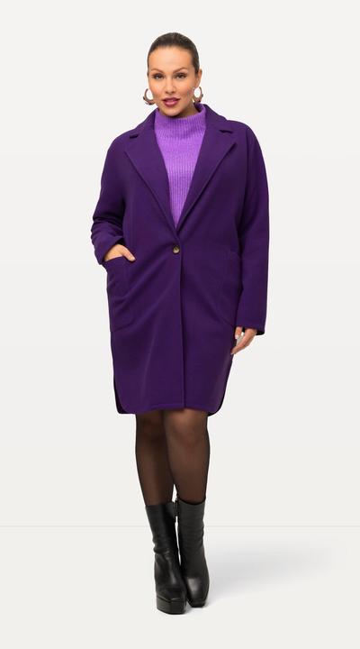 Produktbild Ulla Popken Sweatmantel, Reverskragen, Oversized, Seitenschlitze (50, 52)