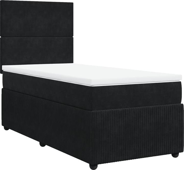 Produktbild vidaXL Bo x springbett mit Matratze 160 x 200 cm Samt (160 x 200 cm)