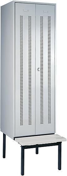 Actual product image Wolf Clothes locker with bench underneath (60 cm, 214 cm)