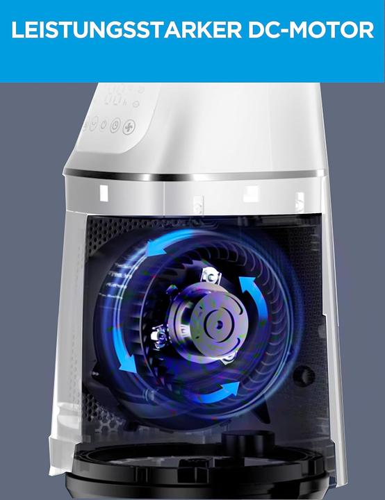 Actual product image Midea | Bladeless Fan with Air purifier | MFP-120 | Stand fan | White | Diameter 15 cm | Number of speeds (38 dB)