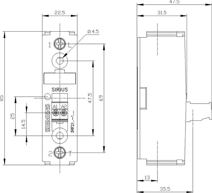 Produktbild Siemens Halbleiterrelais 3RF2170-1AA06