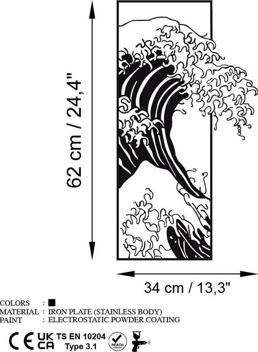 Produktbild Wallxpert Wave (34 x 62 cm)