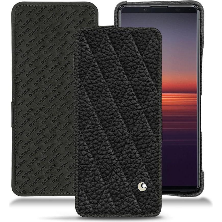 Noreve Lederschutzhülle horizontal (Sony Xperia 5 II), Smartphone Hülle, Schwarz
