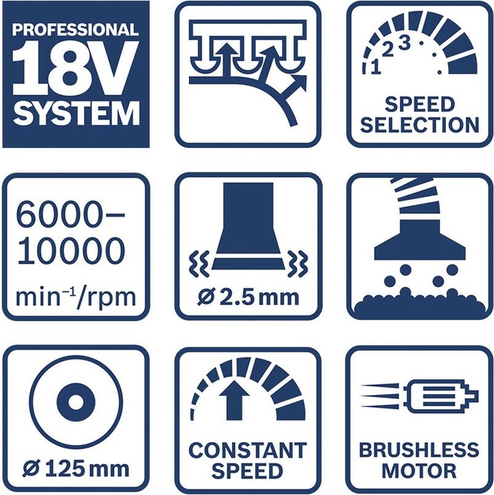 Immagine prodotto Bosch Professional GEX 18V-125 (Levigatrici rotorbitali)