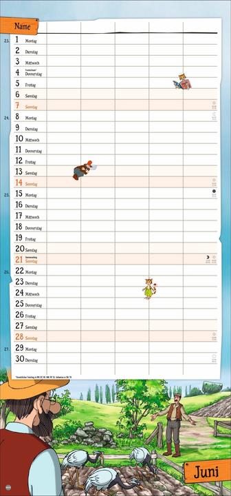 Produktbild Pettersson und Findus Familienplaner 2026 (21 x 45 cm, Harter Einband, Deutsch)