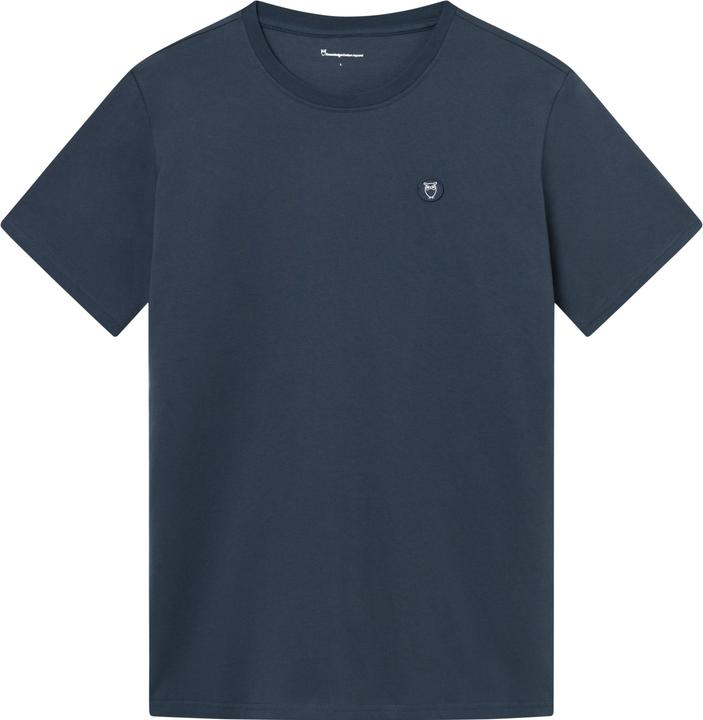 Produktbild KnowledgeCotton Apparel Badge Tee Total Eclipse (S)