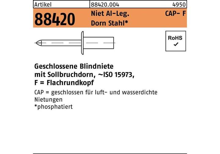 Image du produit Gesipa Rivet POP R 88420 Flachrundkopf