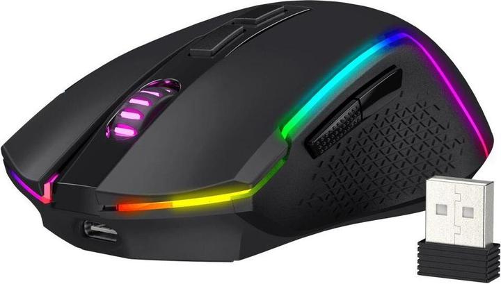 Produktbild Redragon Trident Wireless Bluetooth & Wired Gaming Mouse Black RGB Lighting (Kabelgebunden, Kabellos)