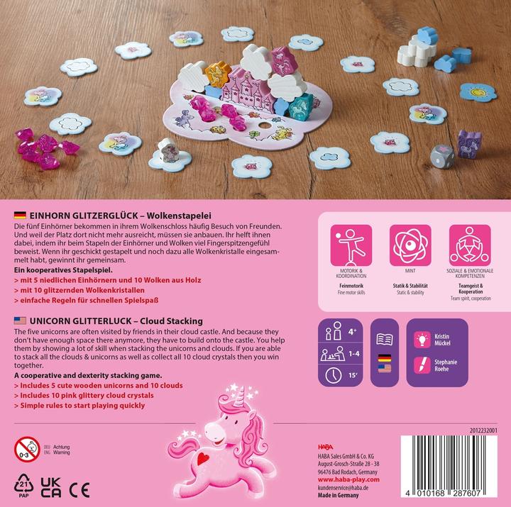 Actual product image Haba Einhorn Glitzerglück Die Wolkenstapelei (German)