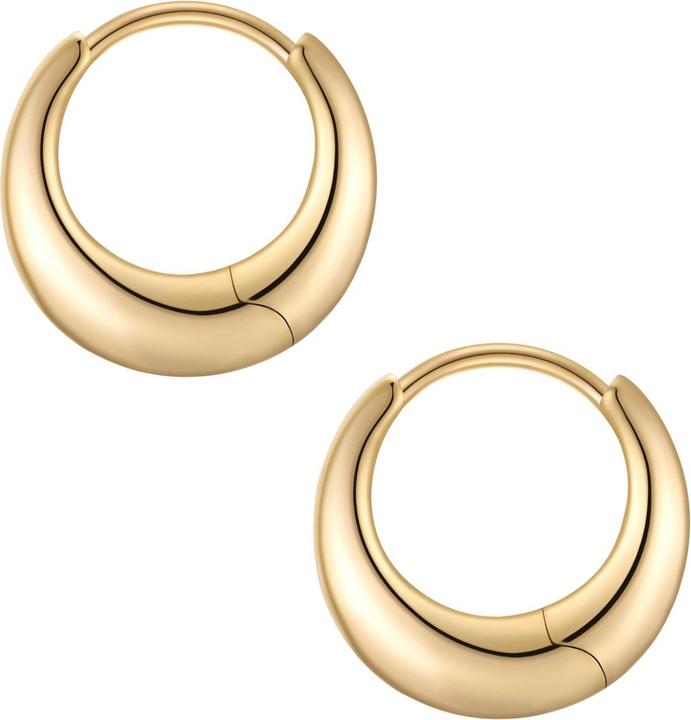 Actual product image Glanzstücke München Creolen Sterling Silber gelbgold - 38250 (Sterling Silver)