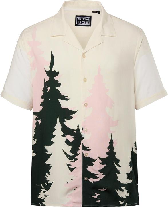 Produktbild Sthuge Hemd, Halbarm, Alloverprint, Cuba Kragen, kastiger Fit (4XL)