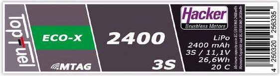 Image du produit Hacker Pack LiPo TF (11.10 V, 2400 mAh)