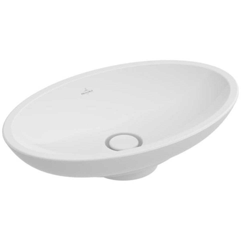 Villeroy & Boch, Waschbecken, V&B Aufsatzwaschtisch LOOP & FRIENDS 630x430mm mit ÜL we C+ (430 mm, 630 mm)