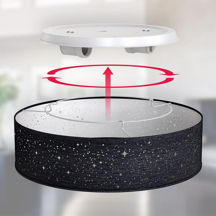 Produktbild B.K.Licht Deckenleuchte, schwarz, 2xE27 max. 40W exkl. (E27)