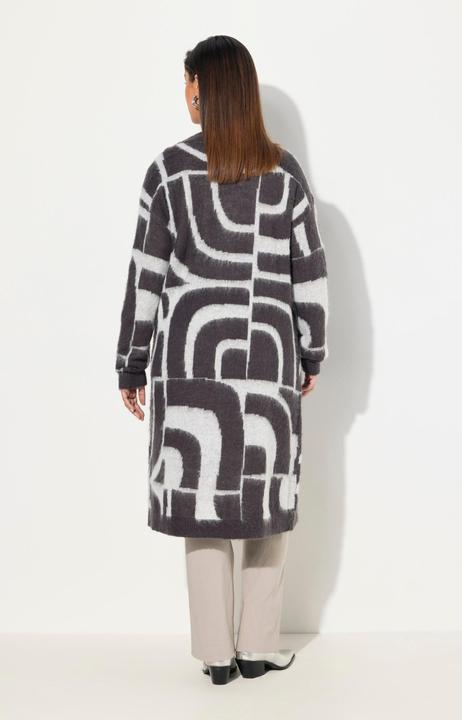 Produktbild Ulla Popken Strickjacke, Jacquardmuster, offene Form, Langarm (46, 48)