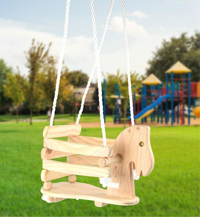 Actual product image small foot Horse swing