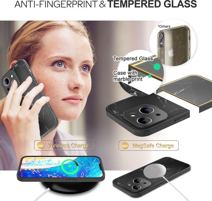 Immagine prodotto Nalia Copertura in vetro temperato effetto marmo (Apple iPhone 14 Plus)