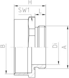 Immagine prodotto Jacob Elevazione con filettatura esagonale maschio M16 filettatura femmina M20 ottone