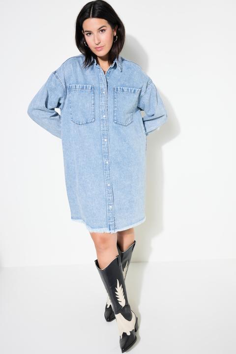 Immagine prodotto Studio Untold Abito di jeans dal taglio oversize con orli sfrangiati (56)